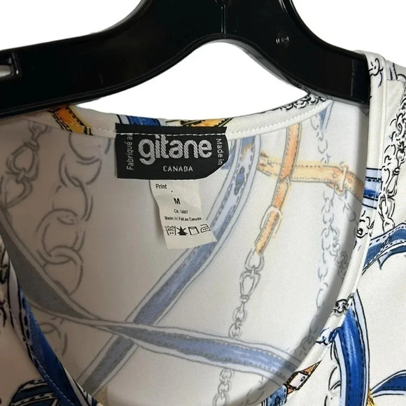 Y2K Gitane  NET,🇨🇦  top,sleeveless tunic,rounded hem, knots ,chains,coastal,sail - Picture 6 of 9